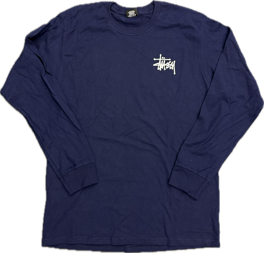 Stussy Basic Logo L/S Tee (Dark Purple)