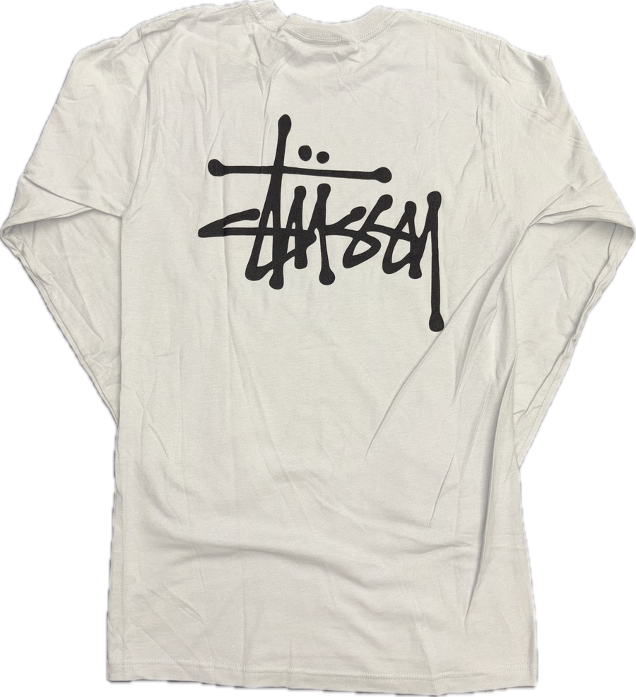 Stussy Basic Logo L/S Tee (Cool Grey)