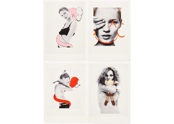 KAWS David Sims Postcard (Set of 4) Multi