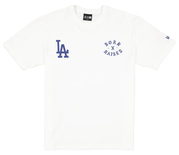 Born X Raised Let's Go Dodgers Rocker Tee White