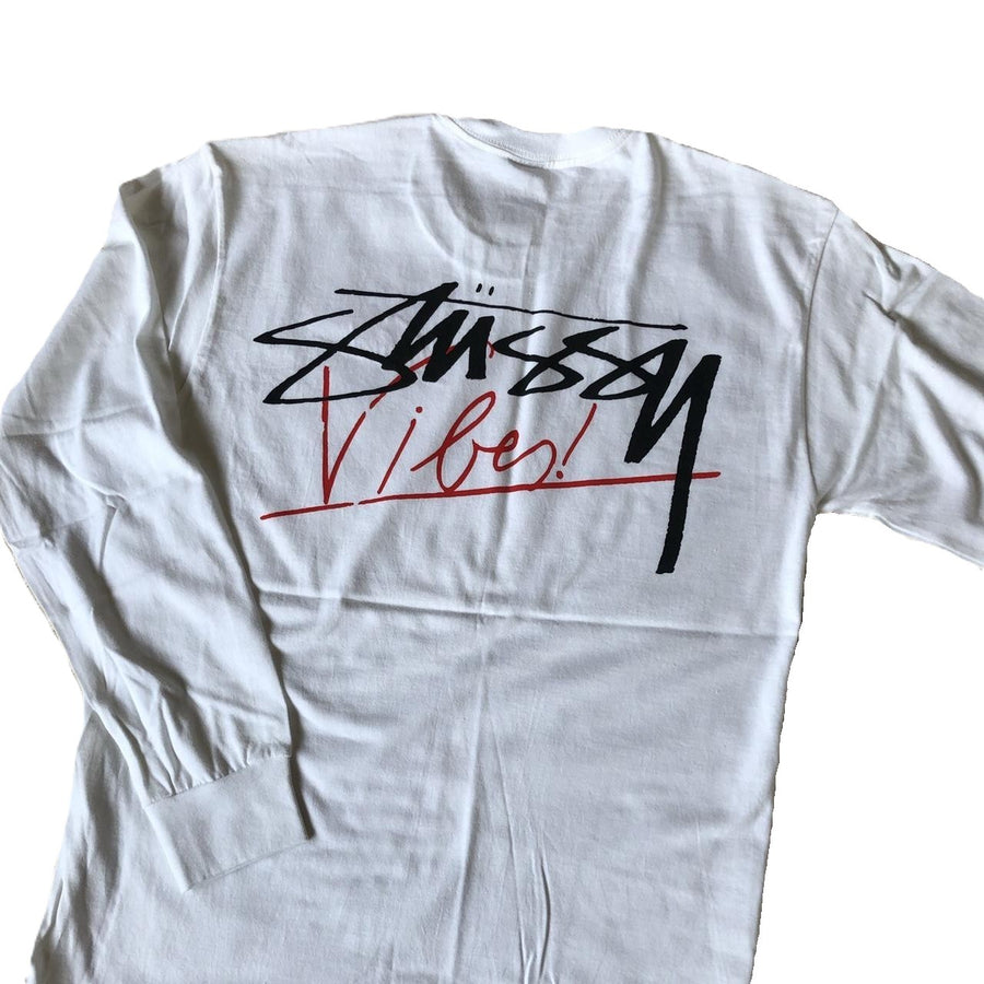 Stussy Theophilus London Vibes L/S Tee White (WORN)