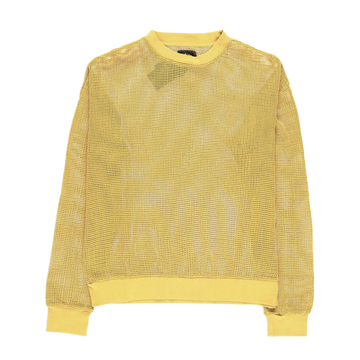 Stussy Pigment Dyed Cotton Mesh Sweater Gold (WORN)