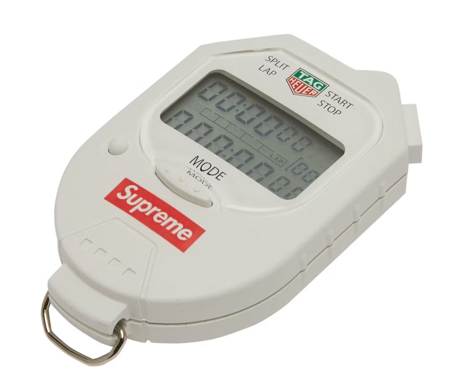 Supreme Tag Heuer Pocket Pro Stopwatch White