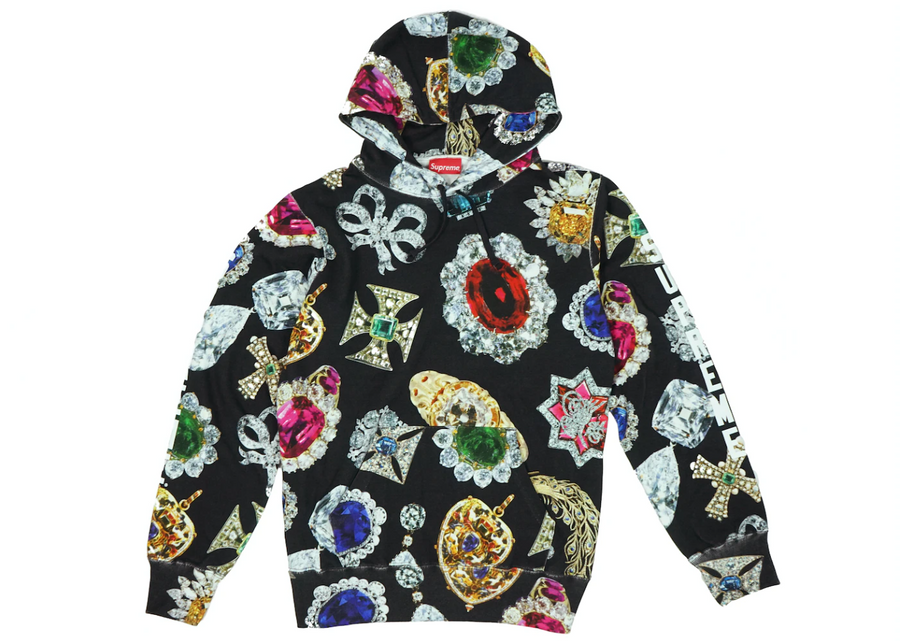 Supreme Jewels Hooded Sweatshirt Black (WORN)