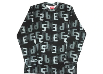 Supreme Letters LS Top Black