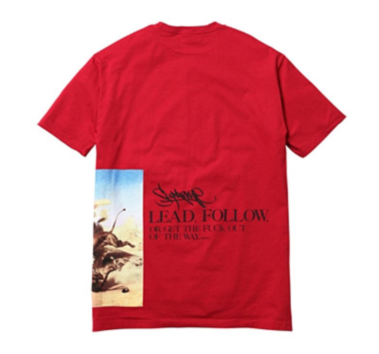 Supreme Lead Or Follow Tee Red