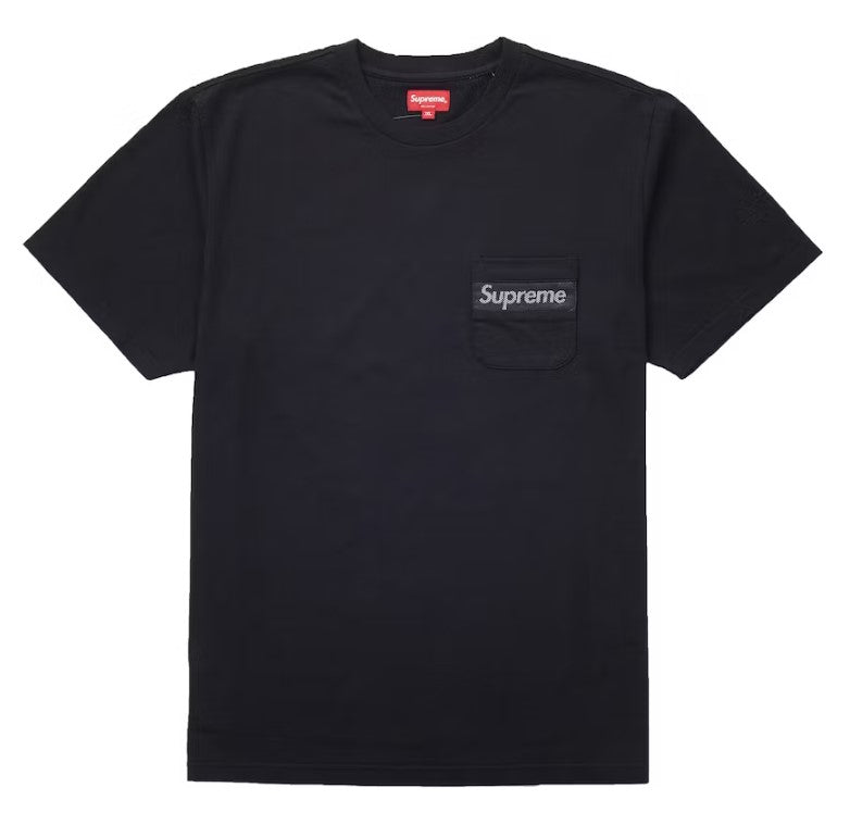 Supreme Mesh Stripe Pocket Tee Black (WORN)