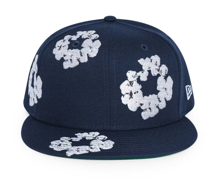 Denim Tears New Era Cotton Wreath 59/50 Cap Navy