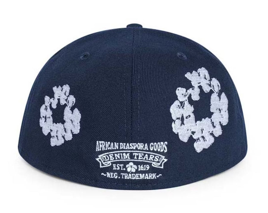 Denim Tears New Era Cotton Wreath 59/50 Cap Navy