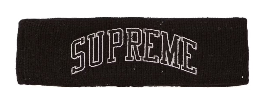 Supreme New Era Sequin Arc Logo Headband Black