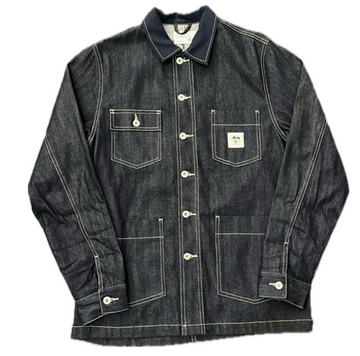 Stussy Contrast Stitch Denim Jacket Navy (WORN)