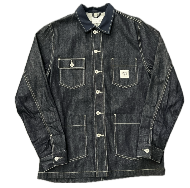 Stussy Contrast Stitch Denim Jacket Navy (WORN)