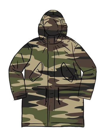 Supreme Hooded Facemask Parka Tigerstripe Camo (WORN)