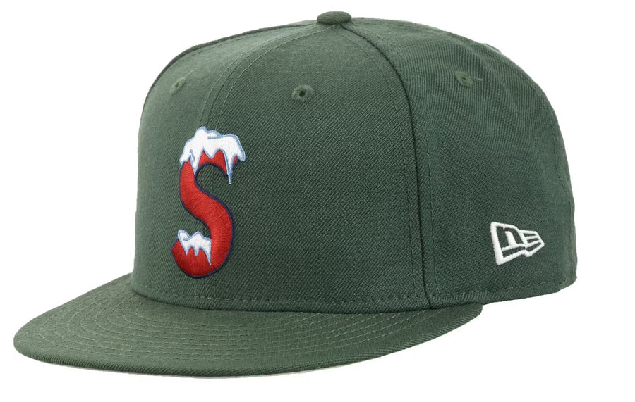 Supreme S Logo New Era Bright Olive