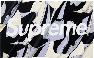 Supreme Abstract Beach Towel Black