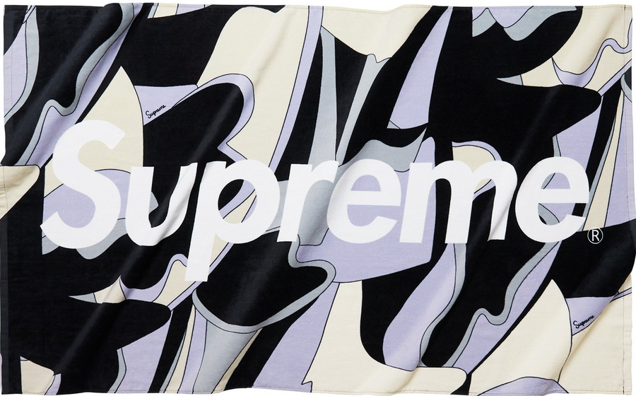 Supreme Abstract Beach Towel Black