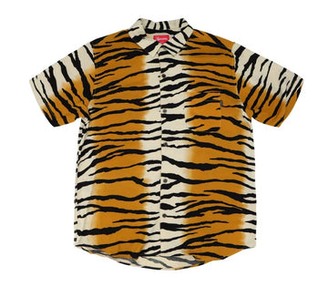 Supreme Tiger Stripe Rayon Shirt Gold