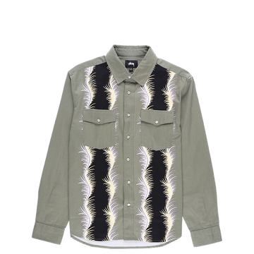 Stussy Wavy L/S Shirt Olive