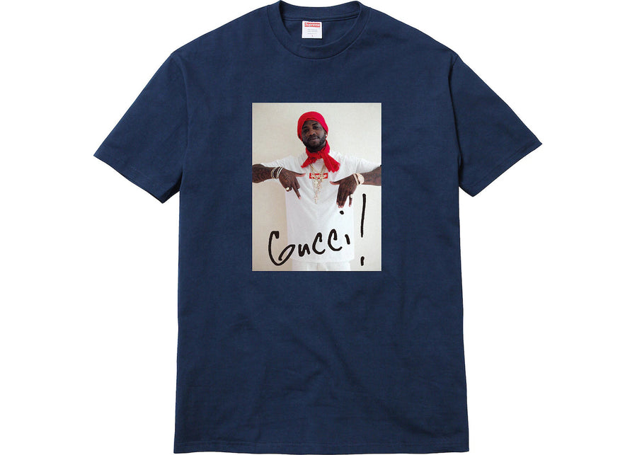 Supreme Gucci Mane Tee Navy (WORN)