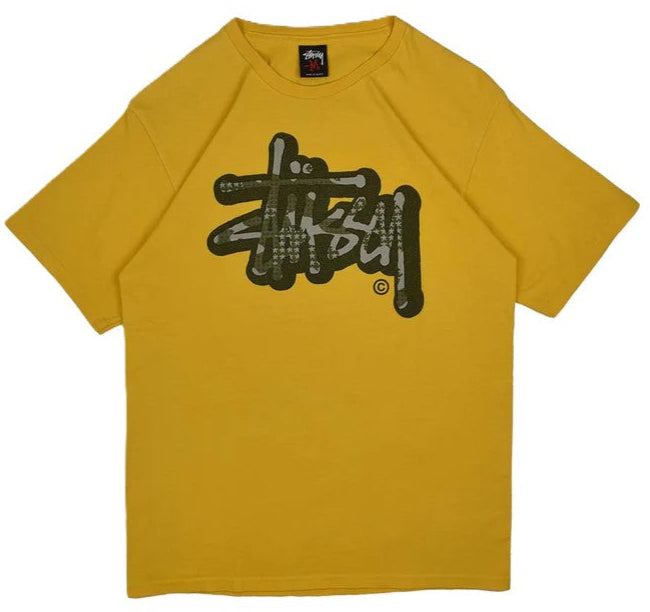 Vintage Stussy Haze Logo Tee Yellow