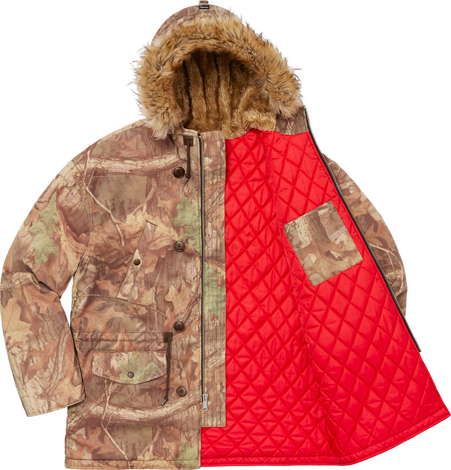 Supreme Spellout N-3B Parka Advantage Timber Camo (WORN)