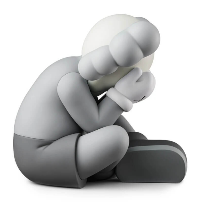 KAWS Seperated Vinyl Figure Grey
