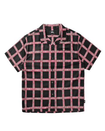 Stussy Hand Drawn Plaid Shirt Black (WORN)