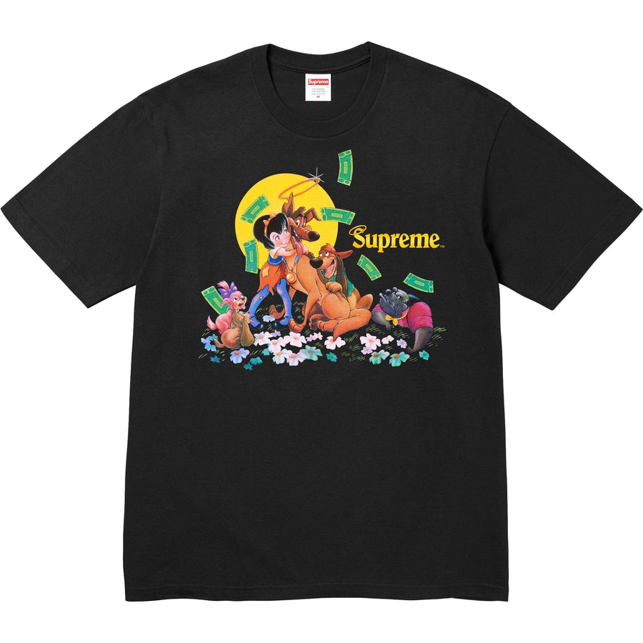 Supreme All Dogs Go To Heaven Tee Black (WORN)