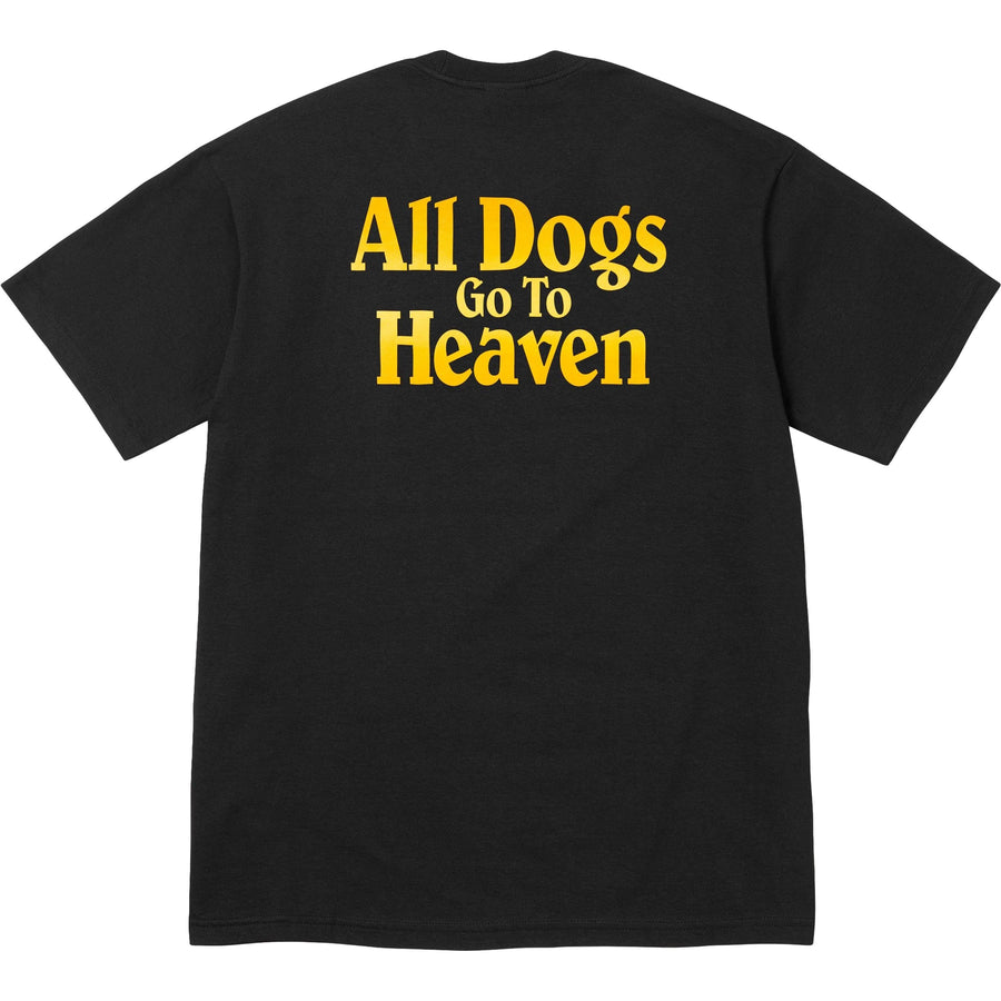 Supreme All Dogs Go To Heaven Tee Black (WORN)