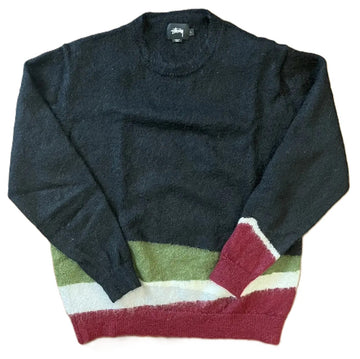 Stussy Color Bleed Mohair Sweater Black