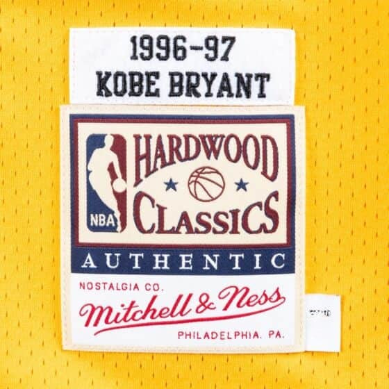 Mitchell & Ness Los Angeles Lakers Kobe Bryant Rookie Jersey 1996-1997 Yellow
