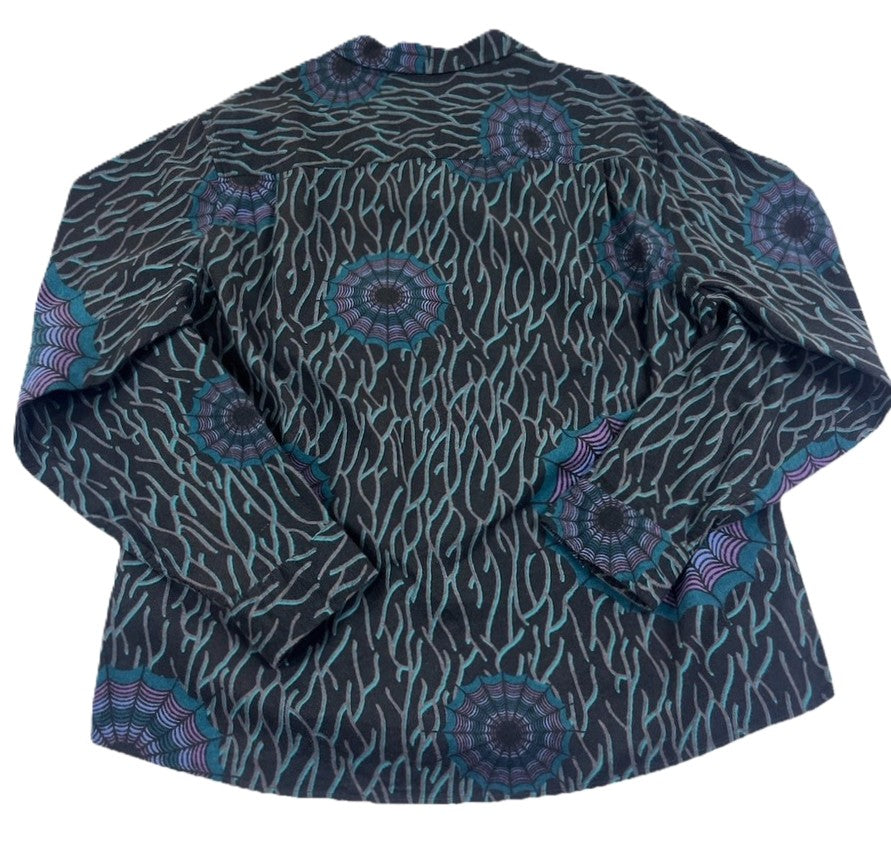 Stussy Spider Web Flannel L/S Shirt Black (WORN)