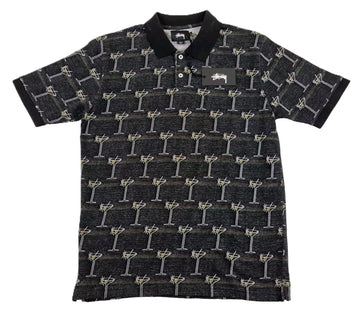 Stussy Martini Jacquard Polo Black (WORN)