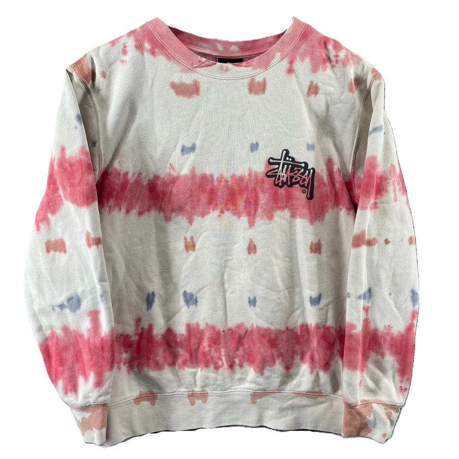 Stussy Tie Dye Crewneck Sweater Natural (WORN)