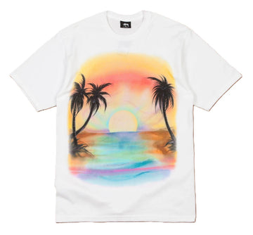 Stussy Sunset Tee White (WORN)