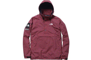 Supreme The North Face Checkered Windbreaker Pullover Red