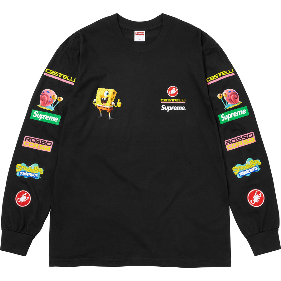 Supreme SpongeBob SquarePants/Castelli Racing L/S Tee Black