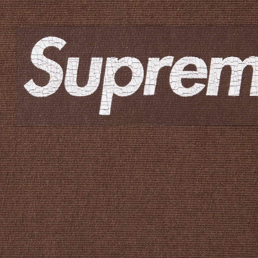 Supreme Washed Box Logo Crewneck Brown