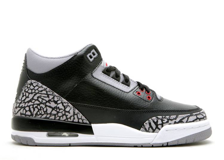 Jordan 3 Retro Black Cement CDP (2008) (GS) (WORN)