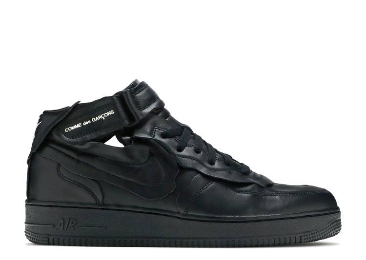 Nike Air Force 1 Mid Comme des Garcons Black (WORN/NO BOX)
