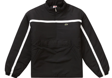 Supreme LACOSTE Puffy Half Zip Pullover Black