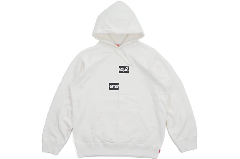 Supreme Comme des Garcons SHIRT Split Box Logo Hooded Sweatshirt White