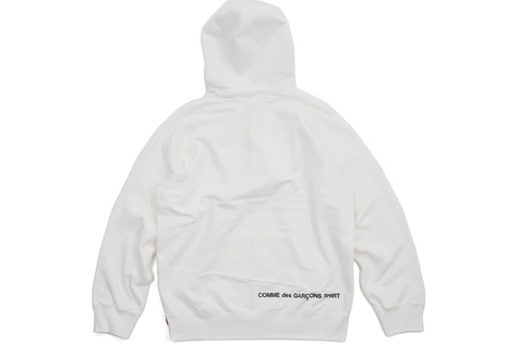 Supreme Comme des Garcons SHIRT Split Box Logo Hooded Sweatshirt White