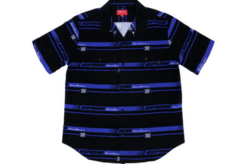 Supreme Striped Racing Work Shirt Black