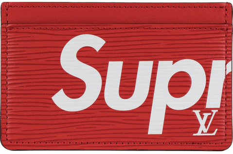 Louis Vuitton x Supreme Porte Carte Simple Epi Red