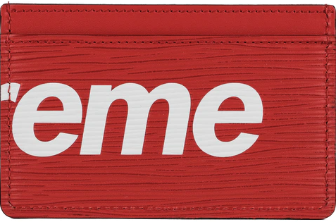 Louis Vuitton x Supreme Porte Carte Simple Epi Red
