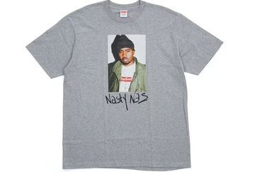 Supreme Nas Tee Heather Grey