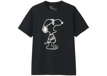KAWS x Uniqlo x Peanuts Joe Kaws Yawn Outline Tee Black
