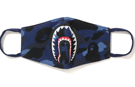 BAPE Color Camo Shark Mask Navy