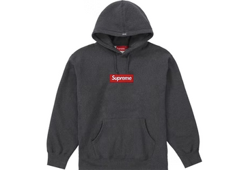 Supreme Box Logo Hooded Sweatshirt (FW21) Charcoal